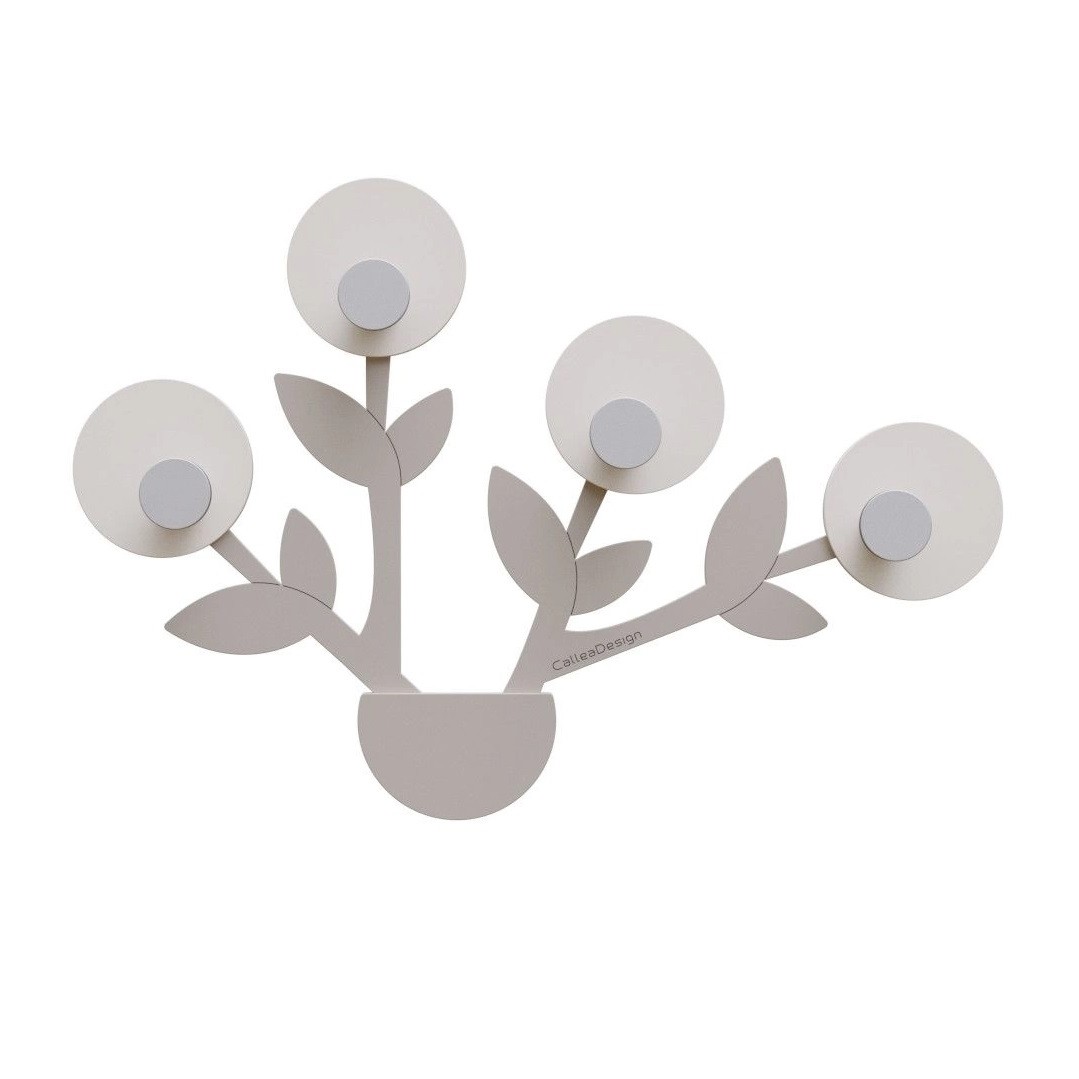  CalleaDesign Appendiabito Francine colore tortora 4 ganci 41x28 Calleadesign